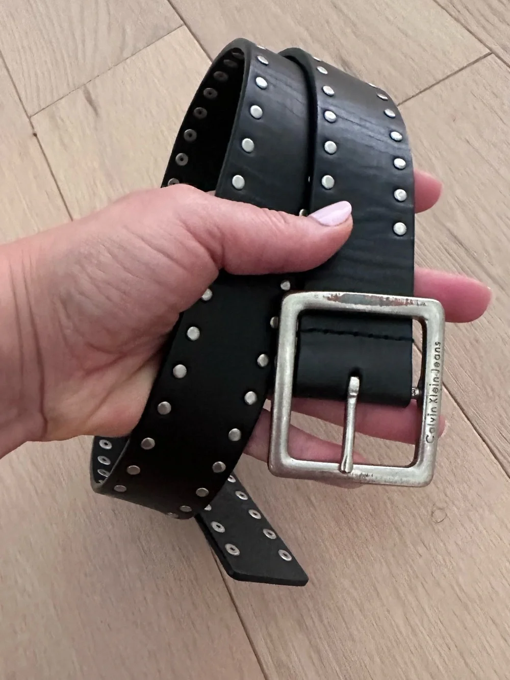 True Y2K Calvin Klein leather belt